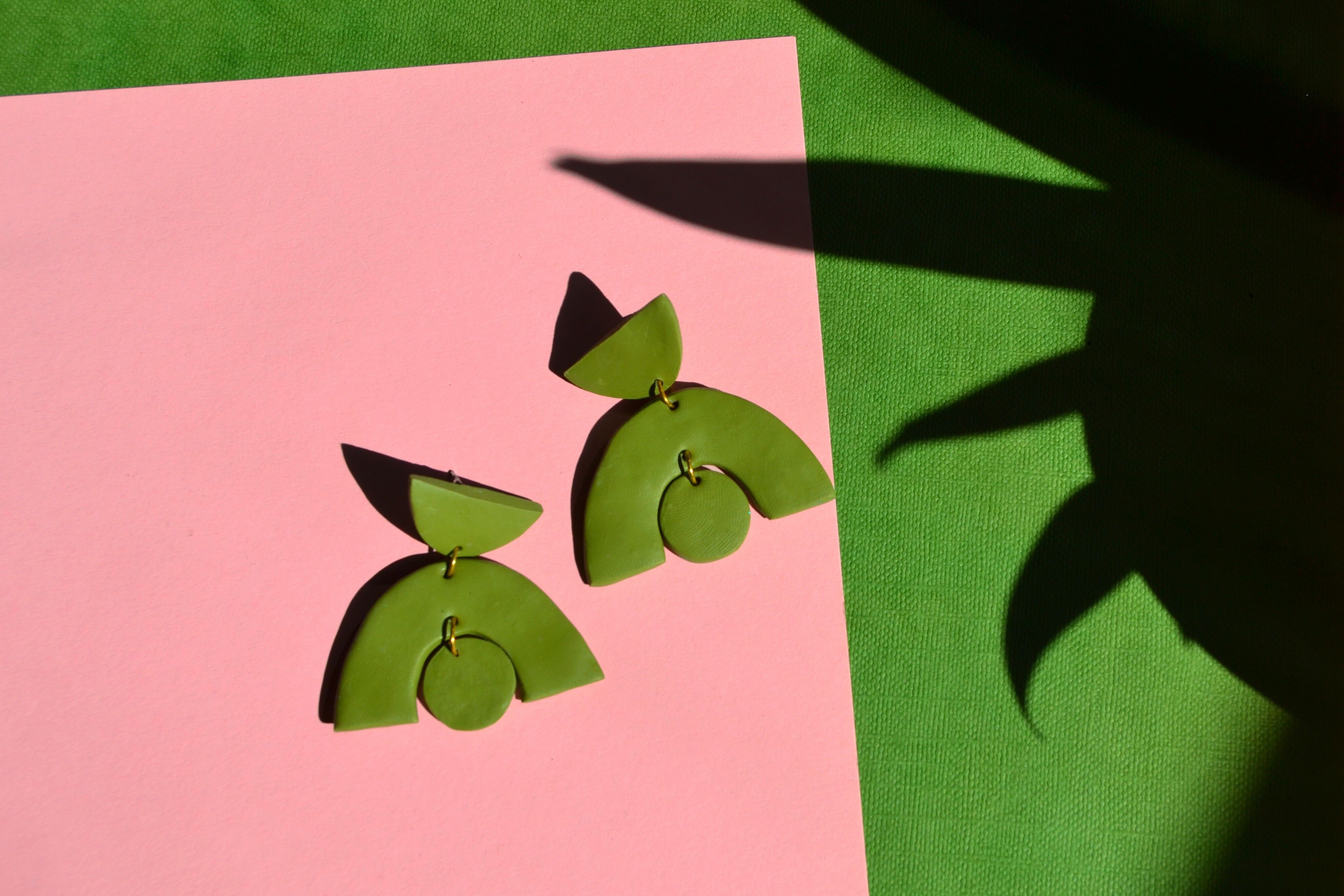 PATRICIA Abstrakte Geo-Tropfen, grün