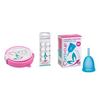 Kit Sterilizzazione MamiCup - Turchese - L > 30 anni e ho partorito naturalmente