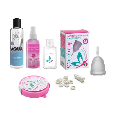 Kit Ciclo Mestruale MamiCup - Trasparente - L > 30 anni e ho partorito naturalmente