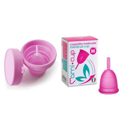 Kit MamiCup + Sterilizzatore Richiudibile - Rosa - L > 30 anni e ho partorito naturalmente