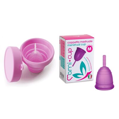 Kit MamiCup + Sterilizzatore Richiudibile - Lilla - L > 30 anni e ho partorito naturalmente