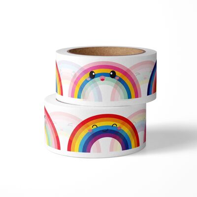 Washi tape rainbows