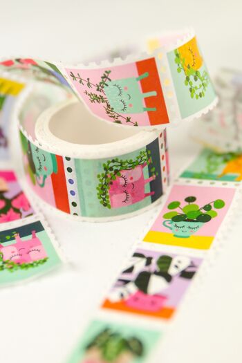 Tampon washi tape plantes 5