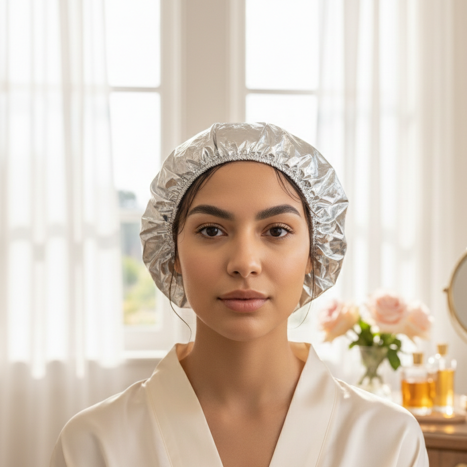 YOSMO Deep Conditioning Heat Cap and Shower Cap | Premium Thermal Hair Wrap for Deep Conditioning Treatment