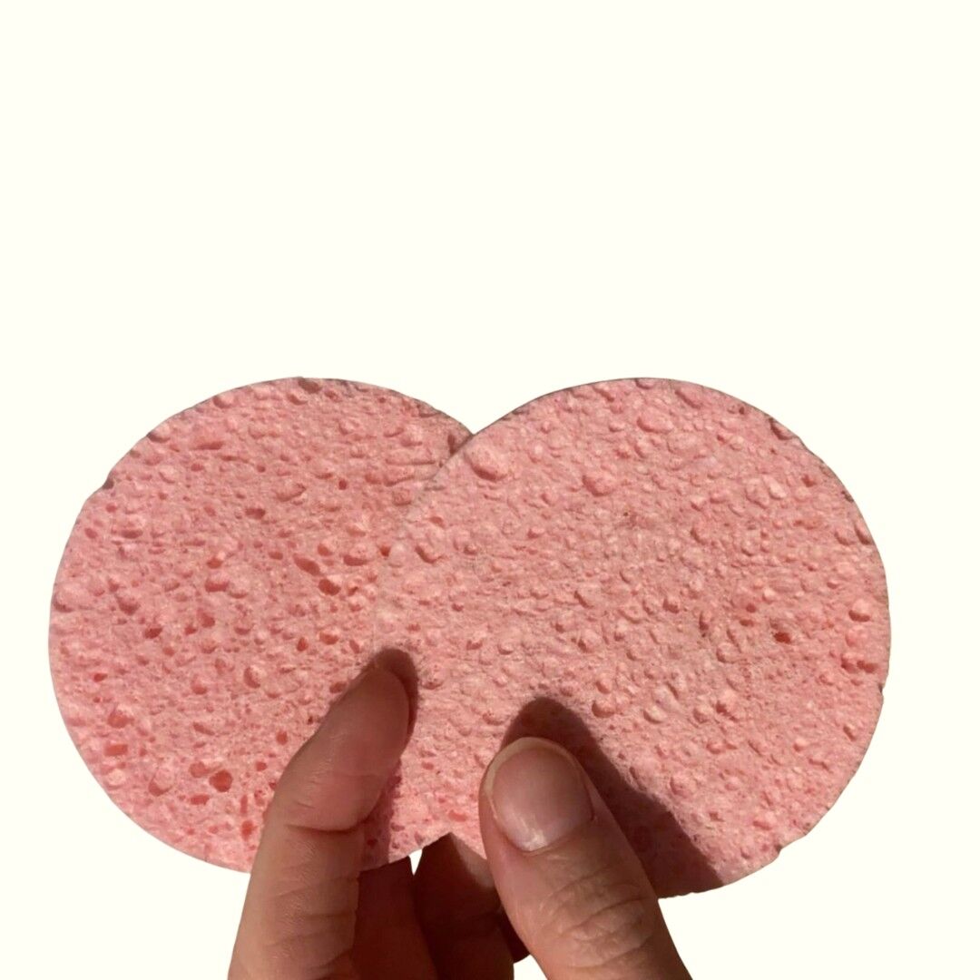 YOSMO Professional Large Facial Cleansing Sponges – 2 Piece Set – Soft Exfoliating Face Sponges