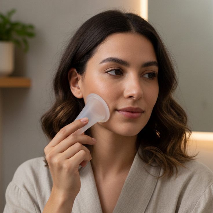 YOSMO Facial Cupping Set – 2 Pieces – Professional Face Massage Cups for Glow & Lifting