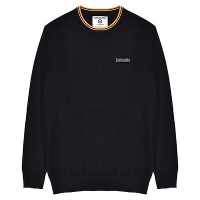 Maglione lavorato a maglia con punta AW22 oro nero