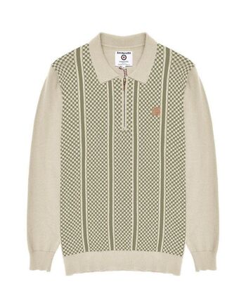 LS check QTR Zip Polo AW22 2