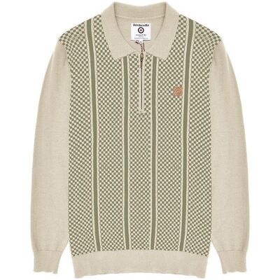 LS check QTR Zip Polo AW22 2