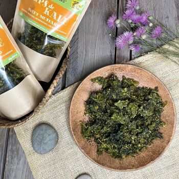 BIO Kale Chips - Sweet Mustard (moutarde au miel) 3