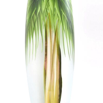 Florero de vidrio pintado a mano para flores 7124/400/sh148 | Jarrón de suelo ovalado altura 40 cm
