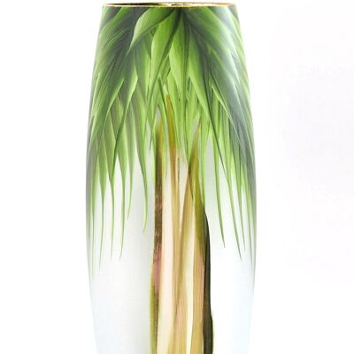 Vase en verre peint à la main pour fleurs 7124/400/sh148 | Vase de sol ovale hauteur 40 cm