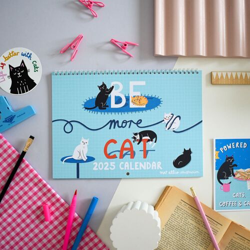 Be More Cat- 2025 A4 Double Page Calendar