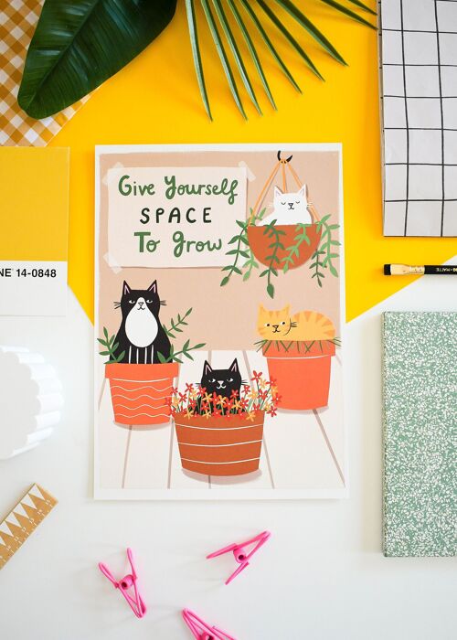 Give Yourself Space to Grow – A4 Art Print