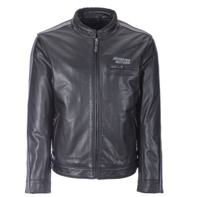 PORTLAND Genuine Leather Motorcycle Jacket
