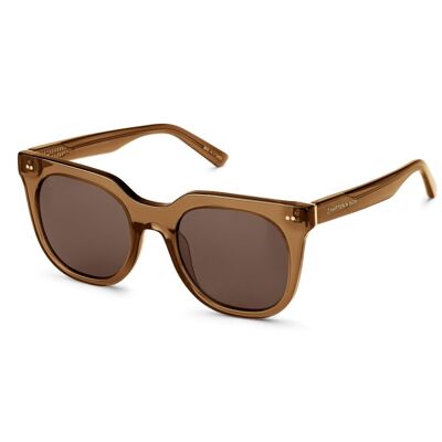 Florence Transparent Caramel Brown Sunglasses