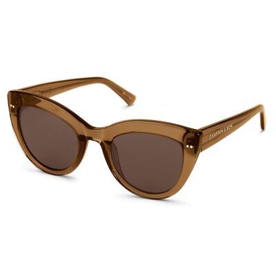 Sofia Sunglasses Transparent Caramel Brown