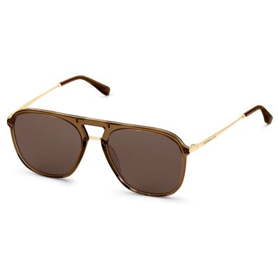 Zurich Transparent Caramel Brown Sunglasses