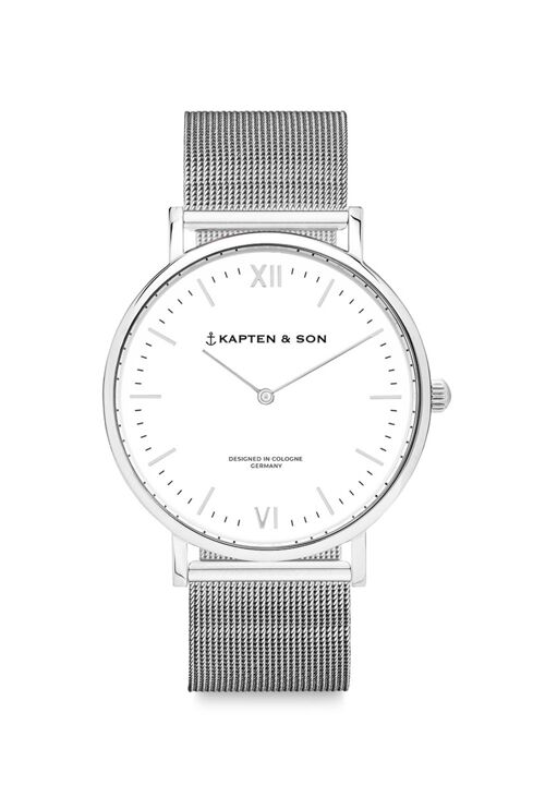 Uhr Campus Small Silver Mesh