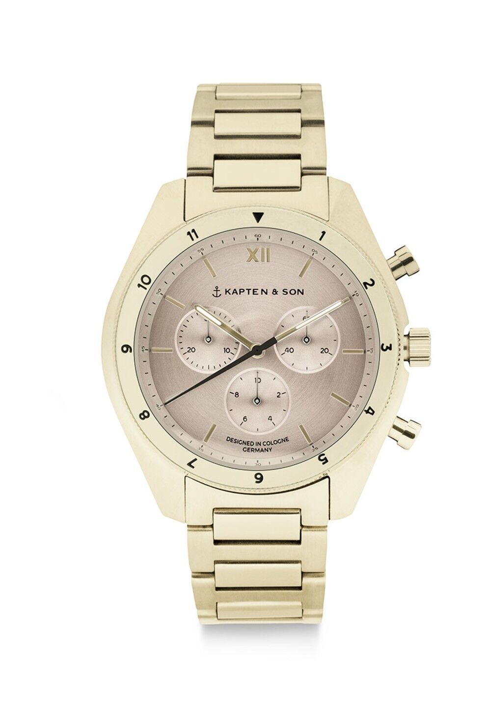 Orologio Rise Piccolo Acciaio Crema Oro Chiaro