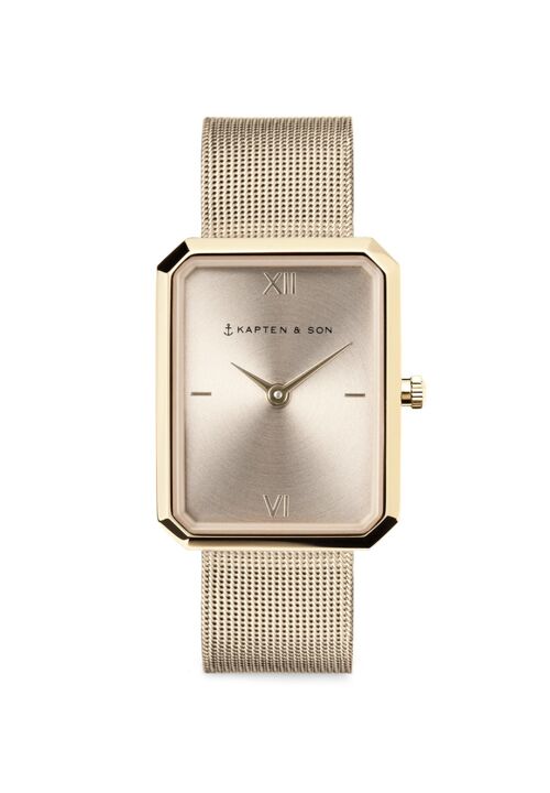 Uhr Grace Light Gold Cream Mesh