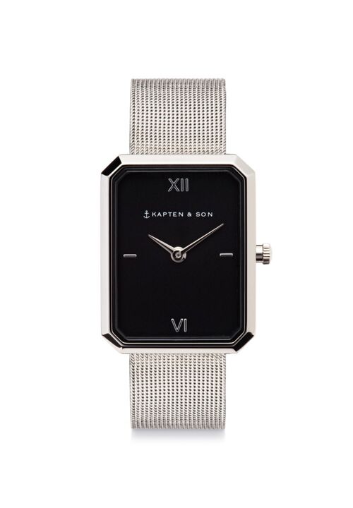 Uhr Grace Silver Black Mesh