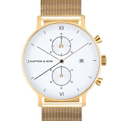 Uhr Chrono Gold Mesh