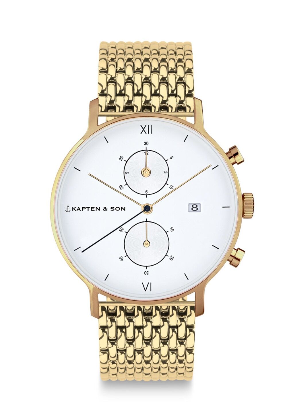 Orologio Crono Oro Intrecciato In Acciaio