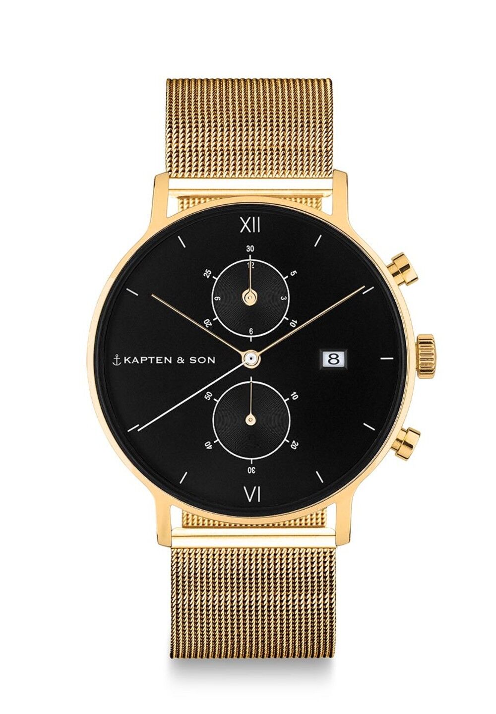 Orologio Crono Maglia Oro Nero