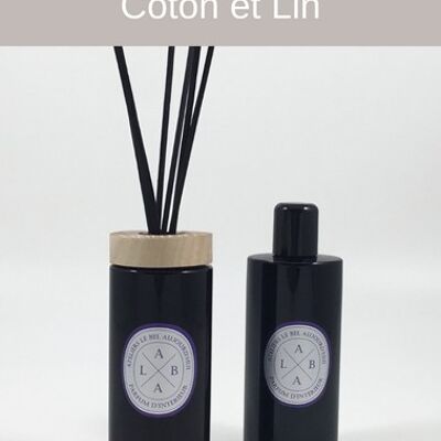 Diffuseur par Capillarité 200 ml - Parfum Coton et lin