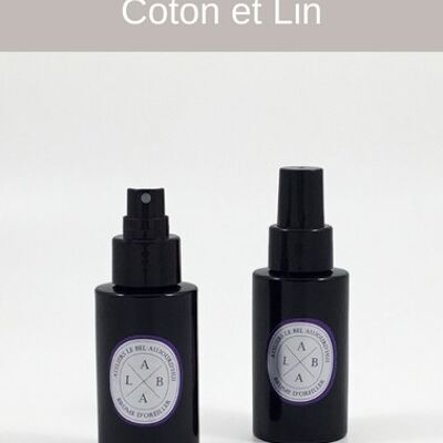 Spray d'ambiance rechargeable 100 ml - Parfum Coton et lin