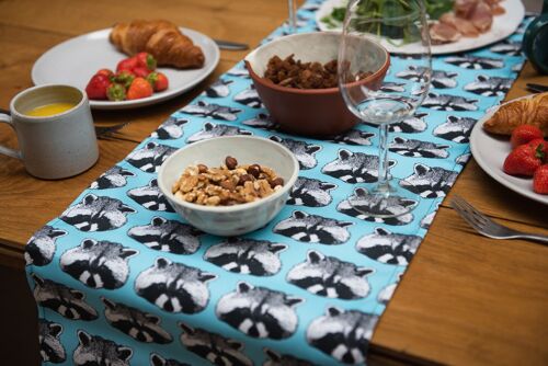 Raccoon Print Table Runner