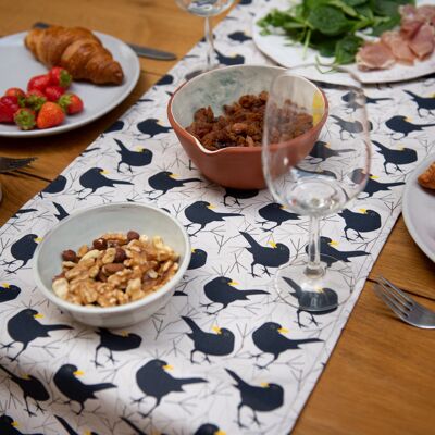 Blackbird Print Table Runner