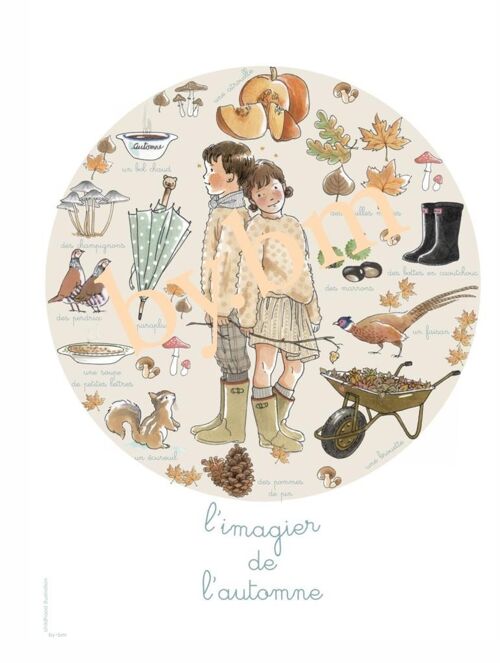 Poster A3 - l'imagier de l'automne