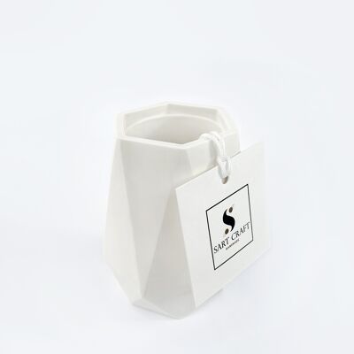 SART CRAFT geometric shape vase White for dried flowers 10cm