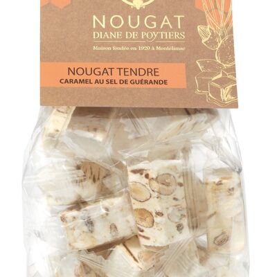 Nougat Tendre Caramel d'Isigny et Sel de Guérande - Sachet Kraft - 175g