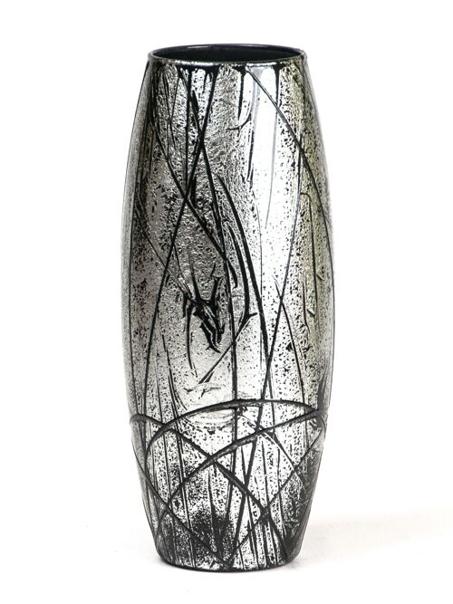 Handpainted glass vase for flowers 7736/250/lk286.1 | Barrel table vase height 26 cm