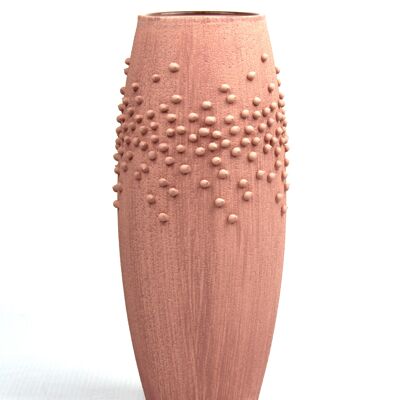 Handbemalte Glasvase für Blumen 7736/250/sh150.2 | Barrel Tischvase Höhe 26 cm