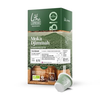 60 Organic Mocha Djimmah Coffee Capsules