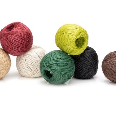 Ficelle jute Naturel 2mm 75m - Différents Coloris