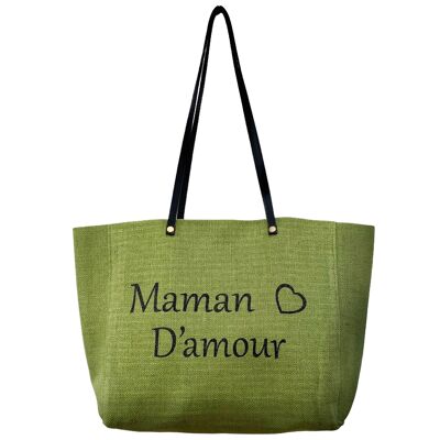 Mademoiselle bag, Love mom, anjou khaki