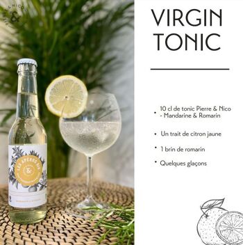 Tonic Bio-Sans alcool - Mandarine et Romarin - 27.5 cl - Les Apéros Bio 5