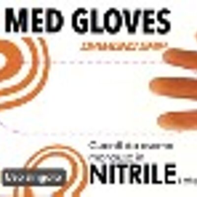 Disposable high visibility orange powder-free nitrile gloves NEW MED DIAMOND GRIP