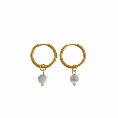 Orecchini Howlite Facet - Oro