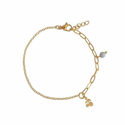 Pulsera Howlita & Cereza - Oro