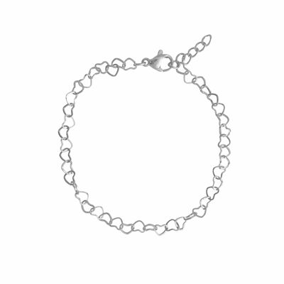 Bracelet Hearts Chain - Silver