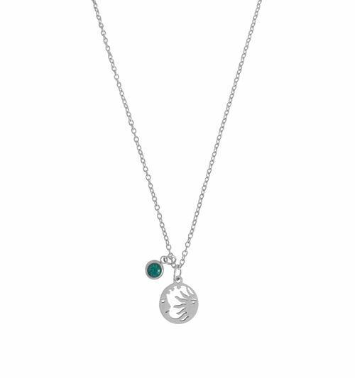 Necklace Moon & Sun Charm - Silver