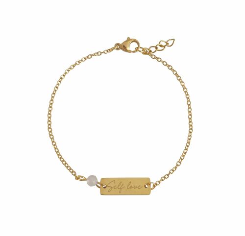 Bracelet Self Love & Rose Quarts - Gold
