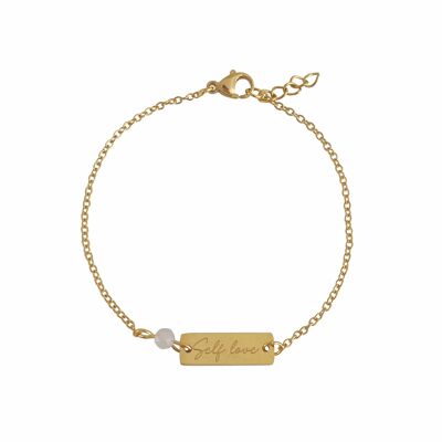 Bracelet Self Love & Rose Quarts - Gold