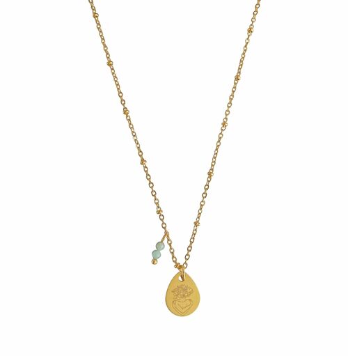 Necklace Loving Yourself & Amazonite - Gold